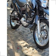 Protetor de Cárter Honda Bros 150/160 Cromado (Foguete) - Proteção e Estilo em Aço Inox - imagem 5