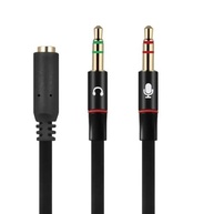 Cabo Adaptador P2 Macho para P3 Fêmea: Conecte Seu Microfone e Fone em 18cm! - imagem 3