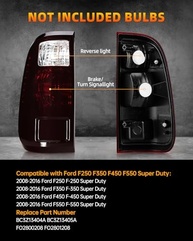 Luz Traseira OKLPF Fumê para Ford F250/F350/F450/F550 Super Duty 2008-2016 - Design Premium e Durabilidade - imagem 3
