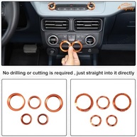 Kit 5 Capas Botão Ar Condicionado Ford Maverick 2022-2024 - Estilo Mech Laranja - imagem 4