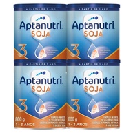 Fórmula Infantil Aptanutri Soja 3 800g - Kit 4 Latas | Alternativa Vegetariana e Sem Lactose - imagem 1
