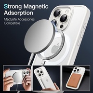 JETech Capa Magnética para iPhone 15 Pro Max (6.7") - MagSafe, Fosca Translúcida, Fina e Anti-Choque (Branco) - imagem 4