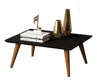 Mesa de Centro Retrô em Preto Fosco - Design Elegante para Sala de Estar - imagem 2