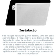 Arandela Quadrada Frahm 6" 50W Alumínio: Som Impecável e Design Moderno - imagem 4