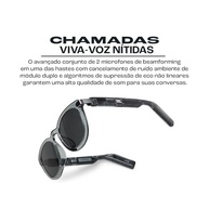 JBL Soundgear Frames Round: Óculos de Sol com Som Bluetooth Integrado - Estilo e Tecnologia Onyx - imagem 4
