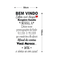 Adesivo de Parede Decorativo Frase Bem-vindo - Design Moderno e Sofisticado - imagem 2