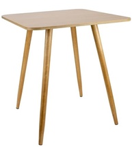 Mesa Sofia Quadrada 70cm em MDF Louro Freijó com Pés de Madeira - Design Moderno e Resistente - imagem 2