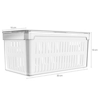 Organizador de Geladeira Clear Fresh com Cesto 5L - Design Transparente e Frescor Prolongado - imagem 4