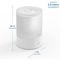 Everlasting Comfort Umidificador Ultrassônico Silencioso 2,5L - Névoa Fria com Timer e LED - imagem 3