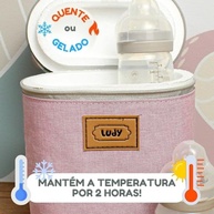 Bolsa Térmica Porta Mamadeira Pililica Baby - Rosa | Mantém Frio e Quente até 3h - imagem 5