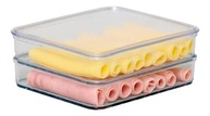 Porta Frios Empilhável Cinquetti - Pote Transparente com Tampa para Presunto e Queijo - imagem 4