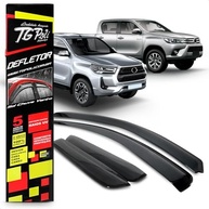 Calha Chuva Inteiriça Slim Hilux Cabine Dupla 2016-2022 Fumê - Proteção e Estilo - imagem 2