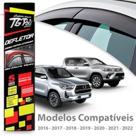 Calha Chuva Inteiriça Slim Hilux Cabine Dupla 2016-2022 Fumê - Proteção e Estilo - imagem 3