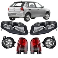 Kit Completo Faróis Máscara Negra, Lanternas Fumê e Milha para Gol G4 (2006-2013) - Estilo e Performance - imagem 2