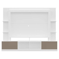 Rack Estante Oslo 65" com 2 Portas | Design Moderno em Branco e Laca Fumê - imagem 2