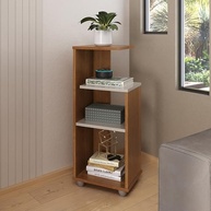 Mesa de Apoio com Prateleiras BIS Cinamomo/Off White - Design Moderno e Funcional - imagem 2