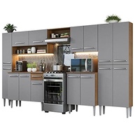 Armário de Cozinha Completa 325cm Cinza/Rustic Emilly Madesa - Design Moderno e Funcionalidade - imagem 4