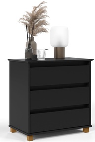 Mini Cômoda Criado Mudo com 3 Gavetas em Madeira - Design Moderno e Funcionalidade Premium - imagem 1