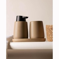 Conjunto 3 Peças para Banheiro de Cerâmica Oca Bege - Wolff | Design Moderno e Funcionalidade - imagem 3