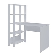 Escrivaninha com Estante Lateral MATCH Branco – Design Moderno e Funcionalidade Inteligente - imagem 2