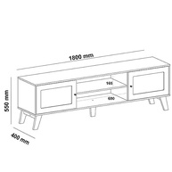 Rack para TV até 75" Charlotte Carvalho com Menta – Design Moderno e Funcionalidade - imagem 4