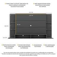 Painel TV 60" com Prateleiras de Vidro Nairóbi - Design Moderno e Funcionalidade - imagem 3