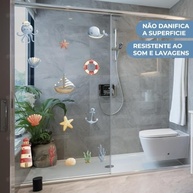 Adesivo Decorativo Fundo do Mar Infantil Lavável - Seguro e Criativo para Quarto, Piscina ou Banheiro - imagem 4