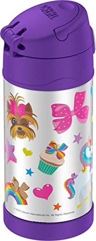THERMOS FUNTAINER Garrafa Infantil JoJo Siwa 350ml - Aço Inoxidável com Canudo Pop-up - imagem 4