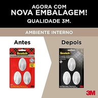 Gancho Adesivo 3M Scotch - Fixação Sem Furos, 3 Unidades, Branco - imagem 4