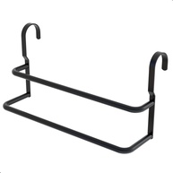 Porta Toalhas Duplo Preto Fosco | Suporte para Box Sem Furos - imagem 1