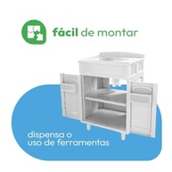 Gabinete para Banheiro com Lavatório Astra Clássica em Plástico Branco - Design Moderno e Funcional - imagem 4