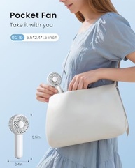 Gaiatop Mini Ventilador Portátil Recarregável 3 Velocidades - Leve e Estiloso para Mulheres e Homens - imagem 3