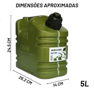 Galão de Combustível/Óleo 5L com Bico Longo e Indicador de Nível - Alta Resistência PEAD MATSURI - imagem 3