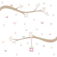 Adesivo de Parede Infantil Galhos e Pássaros Grande - Decore com Estilo e Segurança - imagem 4