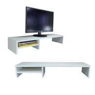 Suporte para Monitor Elevado Mesa Home Office Gamer - Design Ergonômico em MDF 90cm Branco - imagem 1