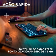 Teclado Gamer Logitech G915 X TKL Sem Fio: Performance TKL, RGB LIGHTSYNC e Conexão Tripla - imagem 4