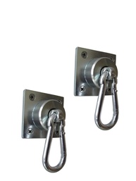 Suporte Gancho Rede Quadrado Galvanizado c/ Mosquetão - Kit 2 Unidades - imagem 1