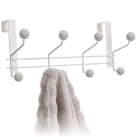 Suporte para Porta e Parede com 8 Ganchos - Metaltru Branco | Organização Prática e Moderna - imagem 1