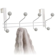 Suporte para Porta e Parede com 8 Ganchos - Metaltru Branco | Organização Prática e Moderna - imagem 2