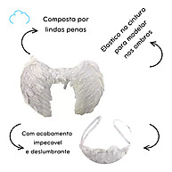 Asa de Anjo para Fantasia 45x35cm – Magia e Elegância Garantidas! - imagem 1