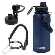 MODUS Garrafa Térmica Esportiva 1000ML Aço Inoxidável Isolamento a Vácuo Azul Marinho - imagem 5