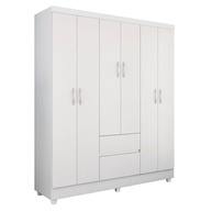 Guarda-Roupas Casal 6 Portas com 2 Gavetas Flash Branco - Organize seu Quarto com Estilo e Funcionalidade - imagem 2