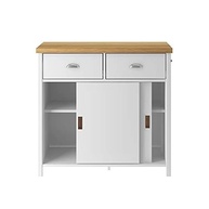 Aparador Buffet Ditália 2 Gavetas 2 Portas Branco - Design Moderno e Resistente - imagem 4