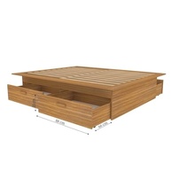 Cama de Casal com 4 Gavetas Gades Yescasa Freijó - Design Moderno e Espaço Extra - imagem 5