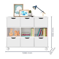 Organize com Estilo: Nicho Organizador 6 Gavetas com Rodízios Branco Qmovi - imagem 4