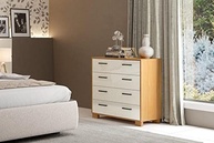 Cômoda Reta com 4 Gavetas Dalla Costa - Freijó/Off White | Design Moderno e Funcionalidade - imagem 3