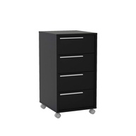 Gaveteiro Maia 4 Gavetas com Rodízios Preto - Organize com Estilo e Mobilidade - imagem 1
