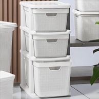 Gaveteiro Organizador Grande 3 Gavetas 15-15-22L em Plástico Resistente - Branco - imagem 1