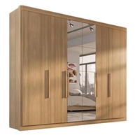Guarda-Roupa Casal Valencia 6 Portas com Espelho e Gavetas - Organize seu Quarto com Estilo - imagem 4