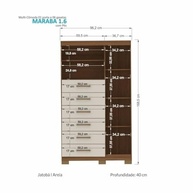 Cômoda 6 Gavetas com 1 Porta e 2 Nichos - Design Jatobá/Areia para Organizar com Estilo - imagem 4